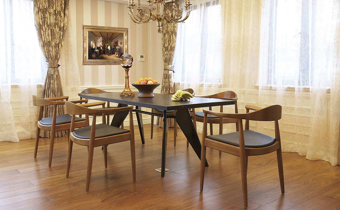 dark brown wood dining chairs