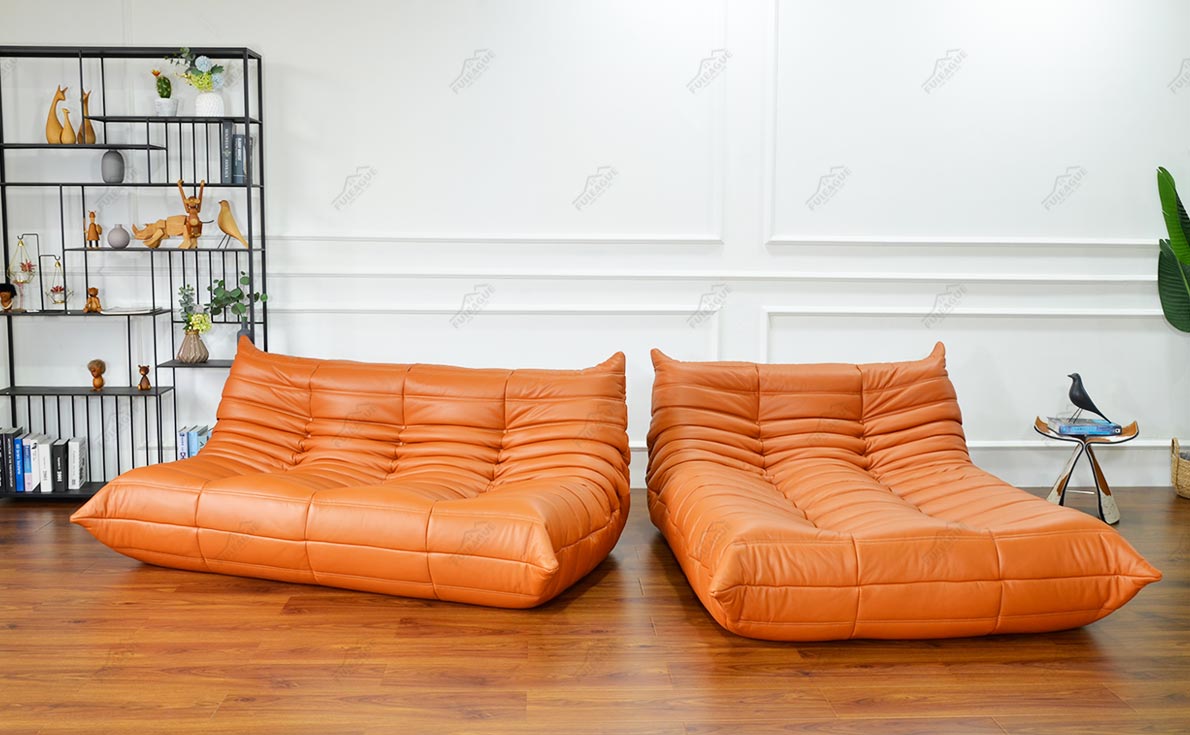 leather couch with chaise