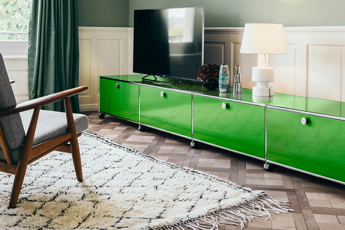 mid century modern TV console