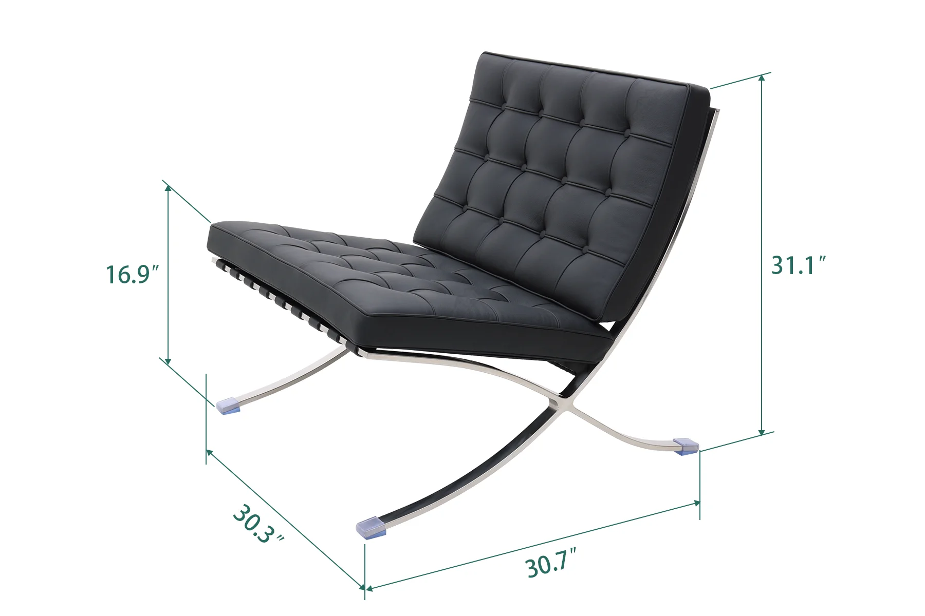 barcelona-inspired-chair-cl011le01s-dimension